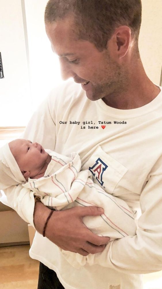 Simshauser with his lovely daughter, Tatum Wood, born on September 8, 2018.